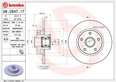 BREMBO 08.C647.17