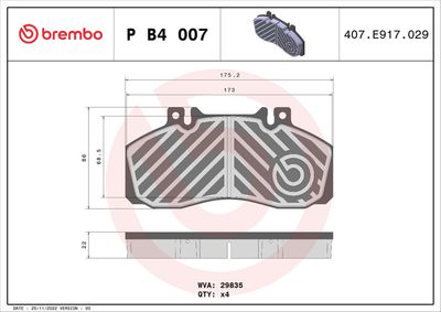 BREMBO P B4 007