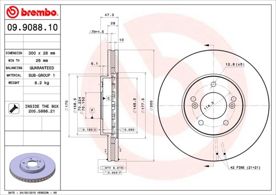 BREMBO 09.9088.10