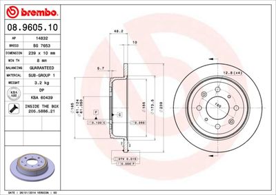 BREMBO 08.9605.10