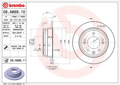 BREMBO 08.A869.11