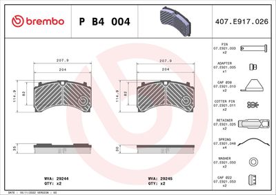 BREMBO P B4 004