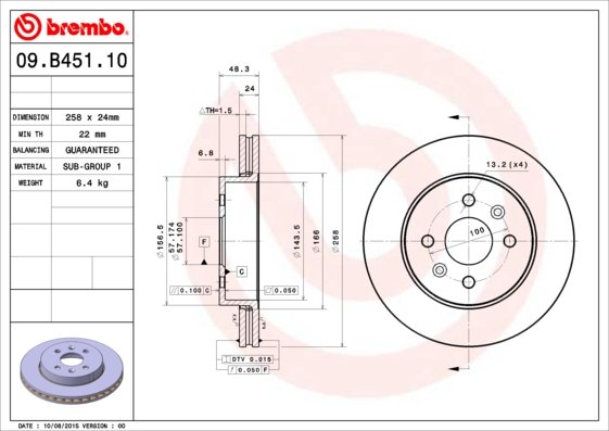 BREMBO 09.B451.10