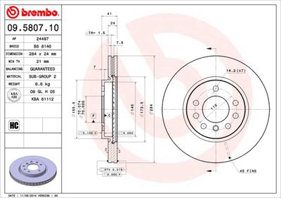 BREMBO 09.5807.10