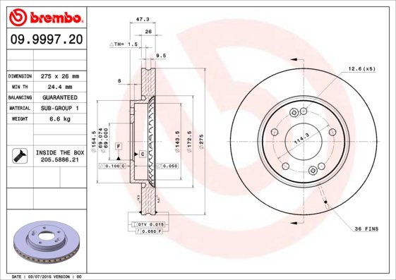 BREMBO 09.9997.20