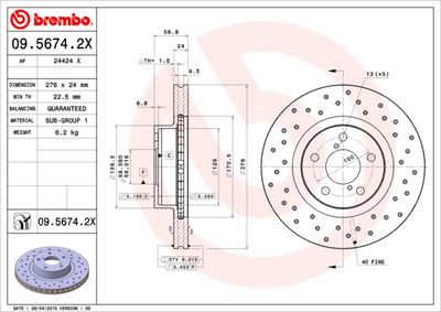 BREMBO 09.5674.2X