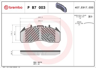 BREMBO P B7 003