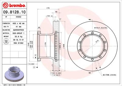 BREMBO 09.8128.10 BREMBO 09.8128.10