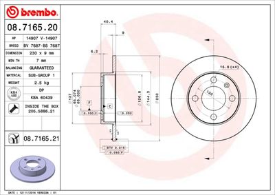 BREMBO 08.7165.20