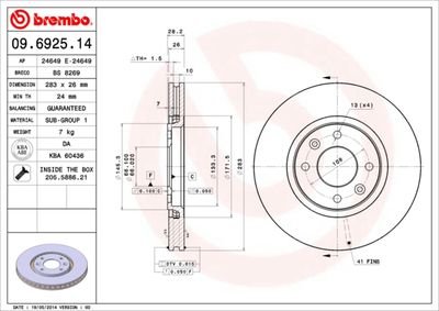 BREMBO 09.6925.14