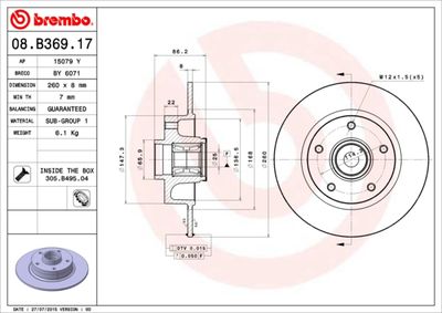 BREMBO 08.B369.17