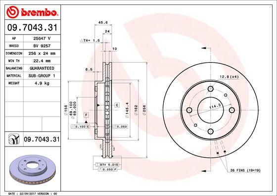 BREMBO 09.7043.31