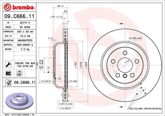 BREMBO 09.C666.11 BREMBO 09.C666.11
