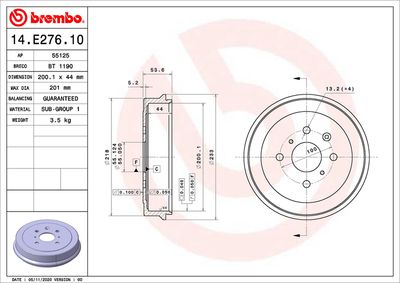 BREMBO 14.E276.10