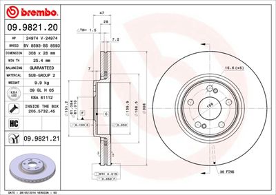 BREMBO 09.9821.20