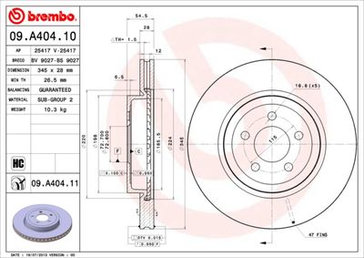 BREMBO 09.A404.10