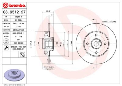 BREMBO 08.9512.27