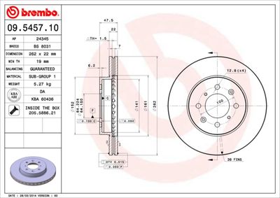 BREMBO 09.5457.10