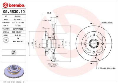 BREMBO 09.5630.10 BREMBO 09.5630.10