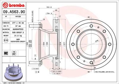 BREMBO 09.A563.90