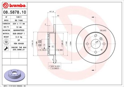 BREMBO 08.5878.10