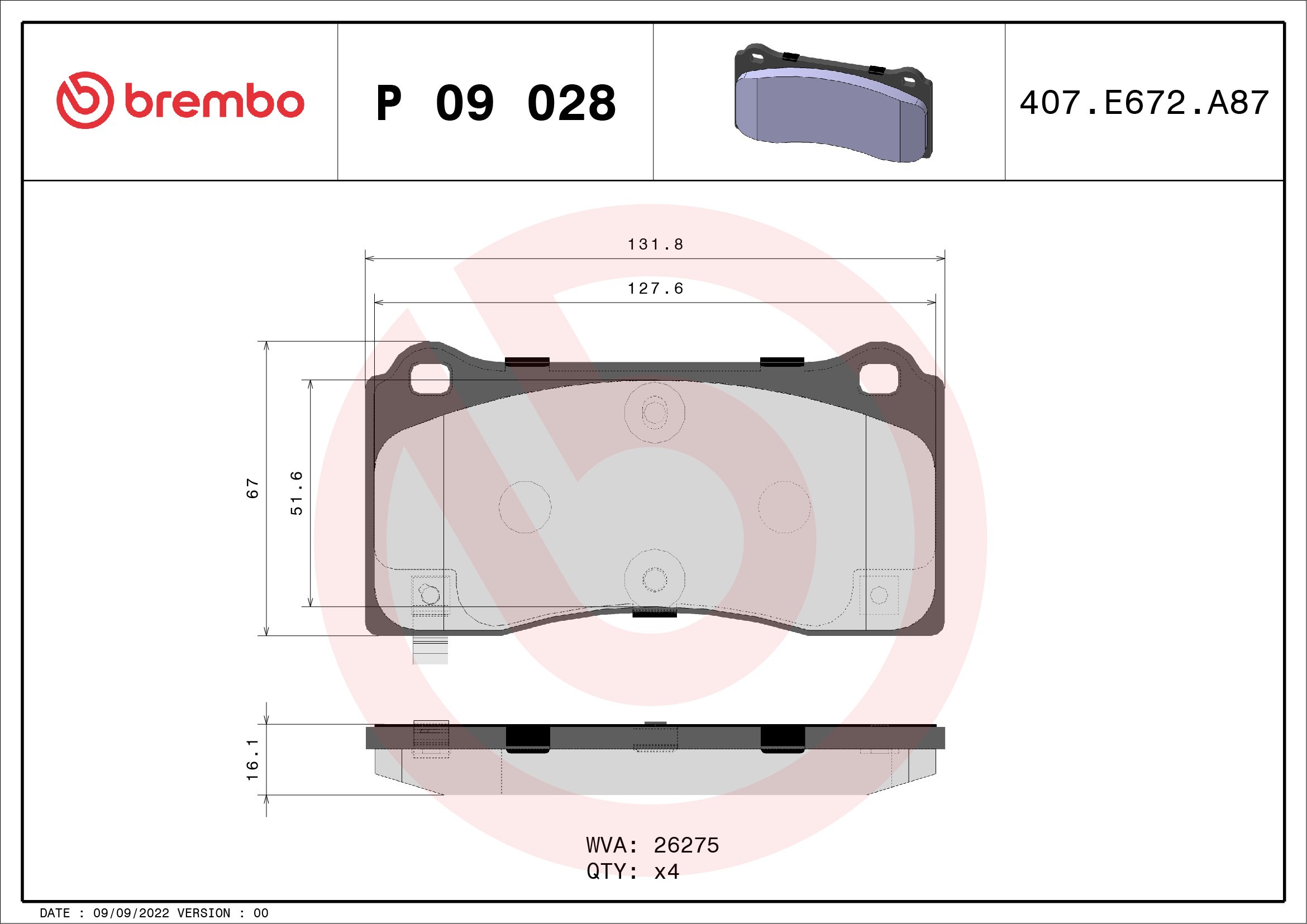 BREMBO P09028N