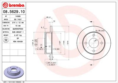 BREMBO 08.5629.10 BREMBO 08.5629.10