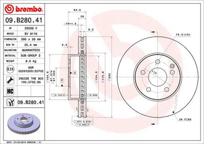 BREMBO 09.B280.41