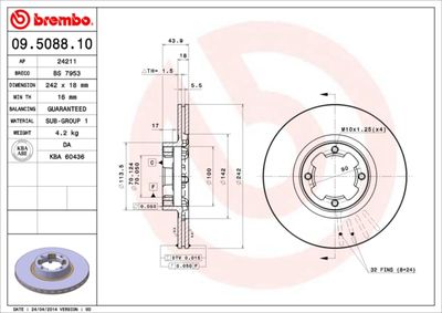 BREMBO 09.5088.10