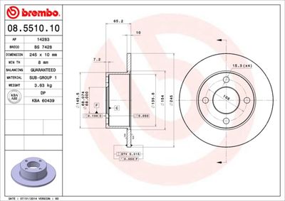 BREMBO 08.5510.10