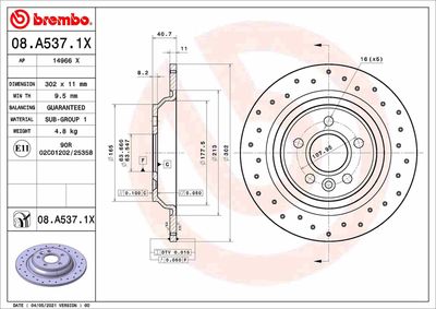 BREMBO 08.A537.1X