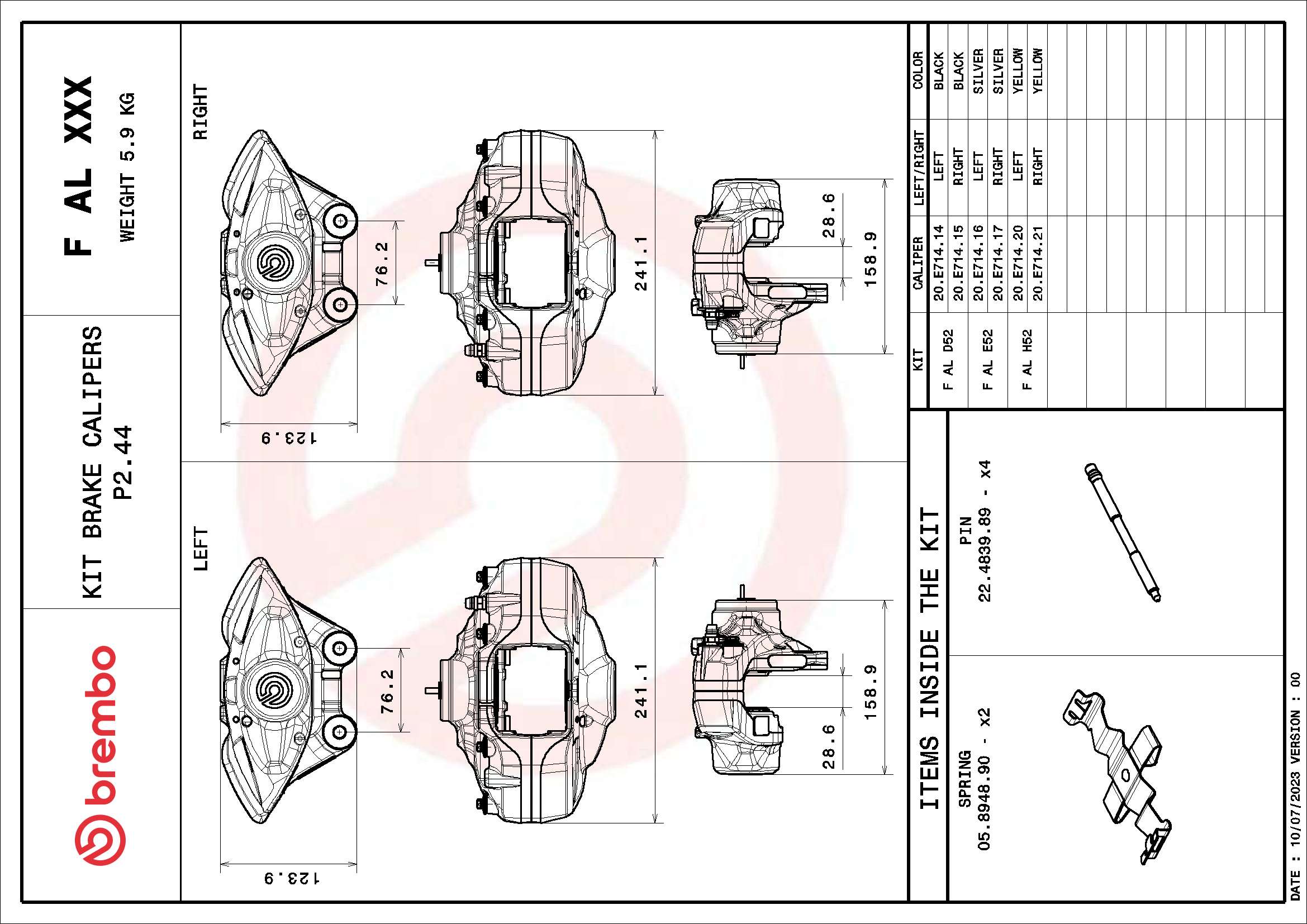 BREMBO F AL D52