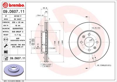 BREMBO 09.D607.11