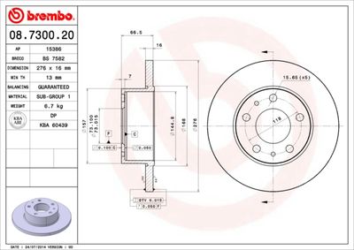 BREMBO 08.7300.20