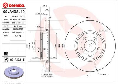 BREMBO 09.A402.10