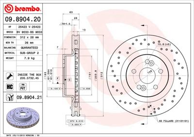 BREMBO 09.8904.20 BREMBO 09.8904.20