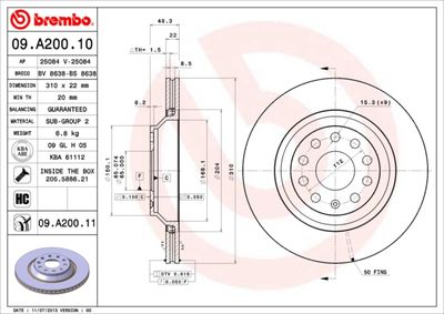 BREMBO 09.A200.10