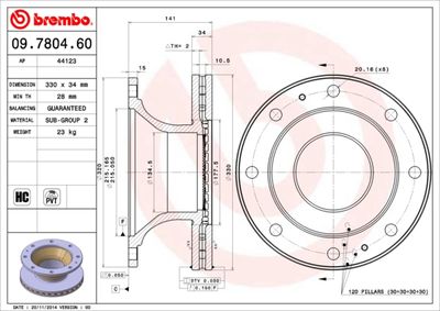 BREMBO 09.7804.60