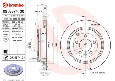 BREMBO 09.8874.30