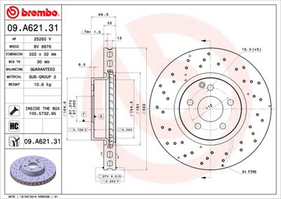 BREMBO 09.A621.31