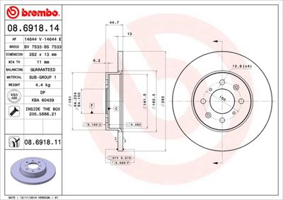 BREMBO 08.6918.14