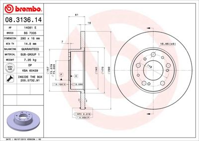 BREMBO 08.3136.14