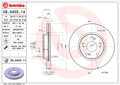 BREMBO 09.A455.14