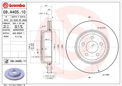 BREMBO 09.A405.10