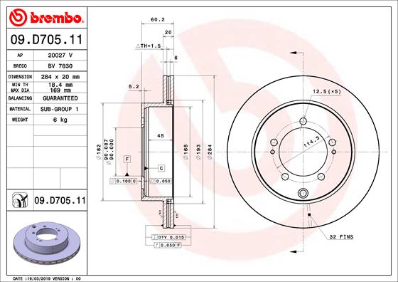 BREMBO 09.D705.11