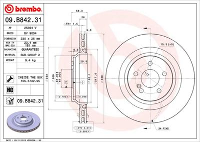 BREMBO 09.B842.31