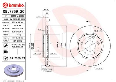 BREMBO 09.7359.20