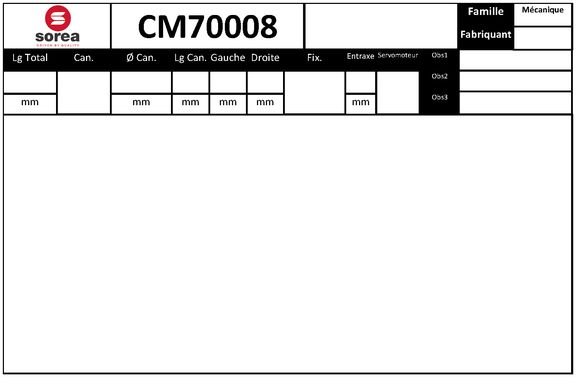 STARTCAR CM70008 STARTCAR CM70008