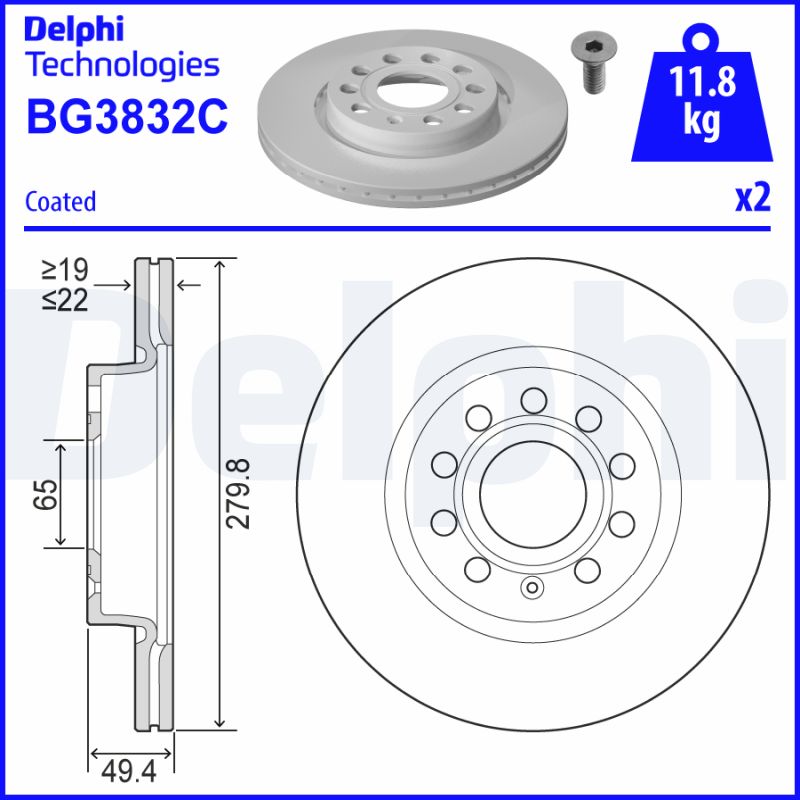DELPHI BG3832C-18B1