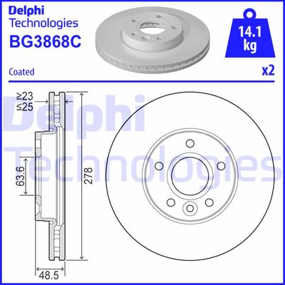 DELPHI BG3868-C